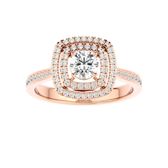 Cushion Double Halo Diamond Ring