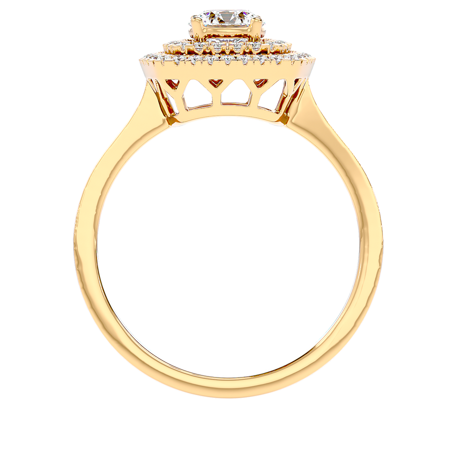 Cushion Double Halo Diamond Ring