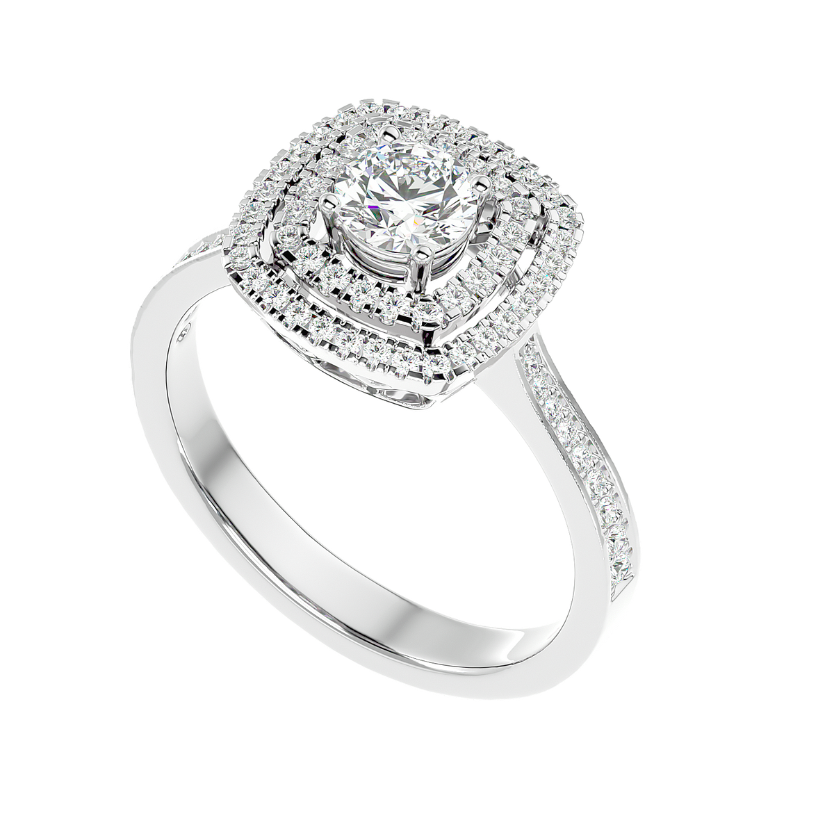 Cushion Double Halo Diamond Ring