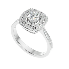 Cushion Double Halo Diamond Ring