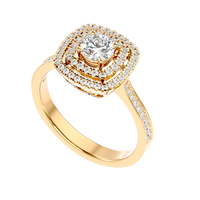 Cushion Double Halo Diamond Ring