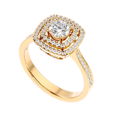 Cushion Double Halo Diamond Ring