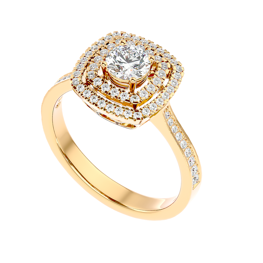 Cushion Double Halo Diamond Ring