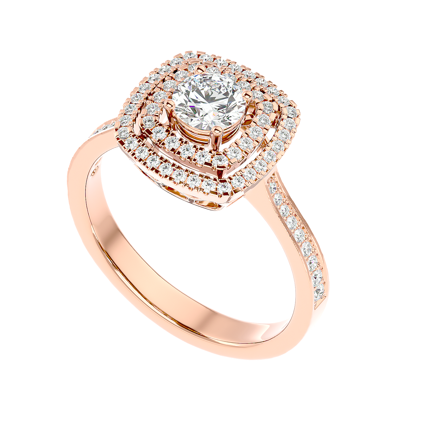 Cushion Double Halo Diamond Ring