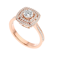 Cushion Double Halo Diamond Ring