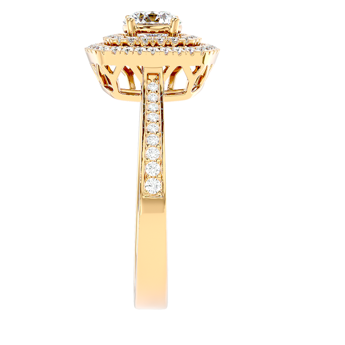 Cushion Double Halo Diamond Ring