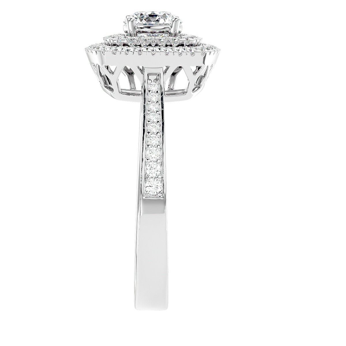 Cushion Double Halo Diamond Ring