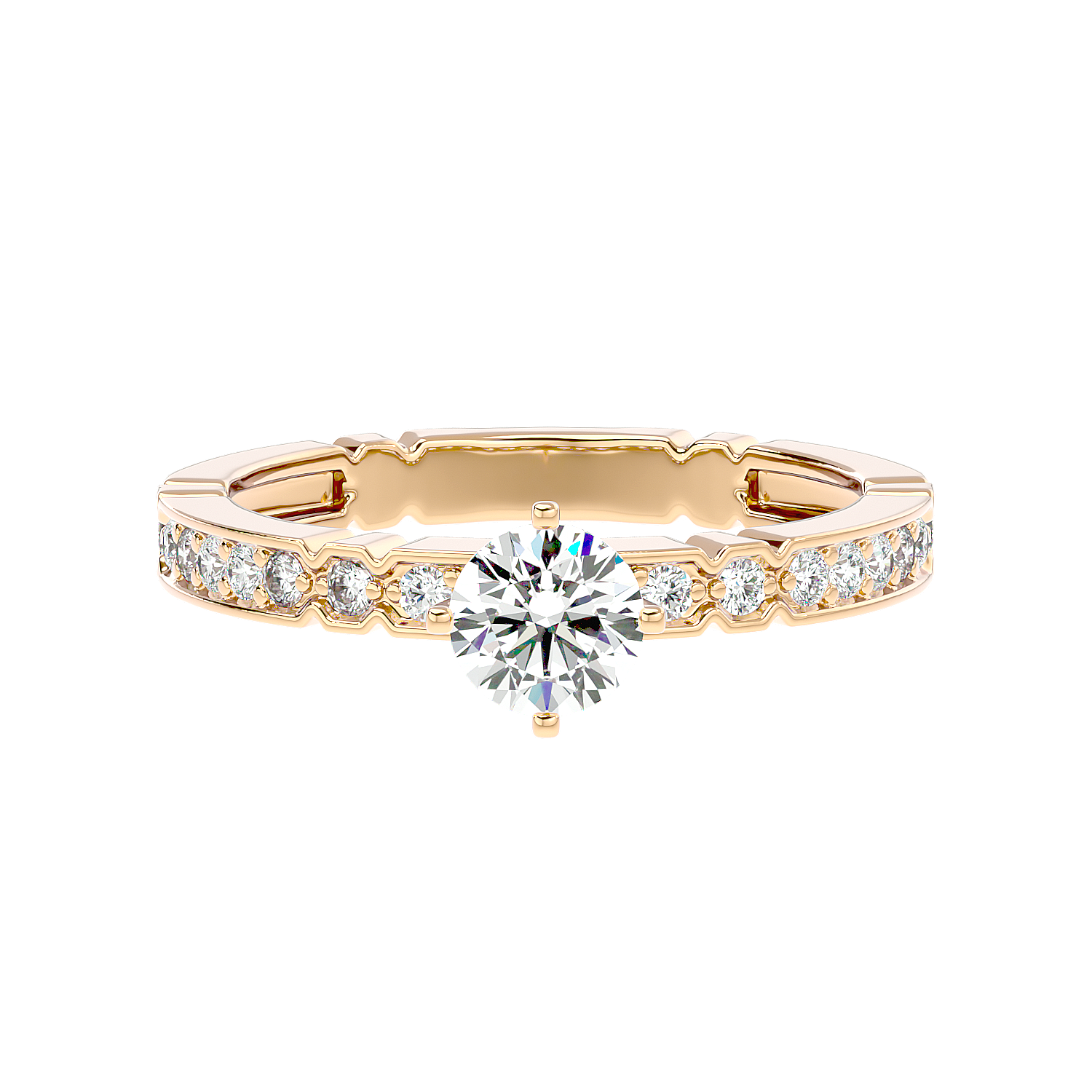 Vintage Link Band Diamond Ring
