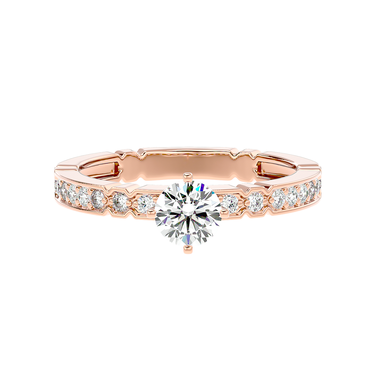 Vintage Link Band Diamond Ring