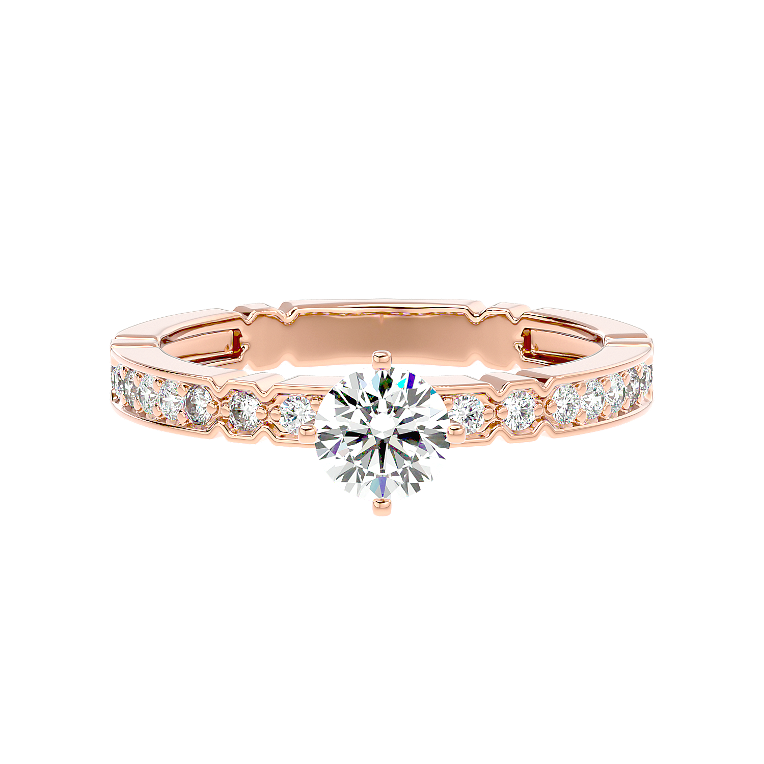 Vintage Link Band Diamond Ring
