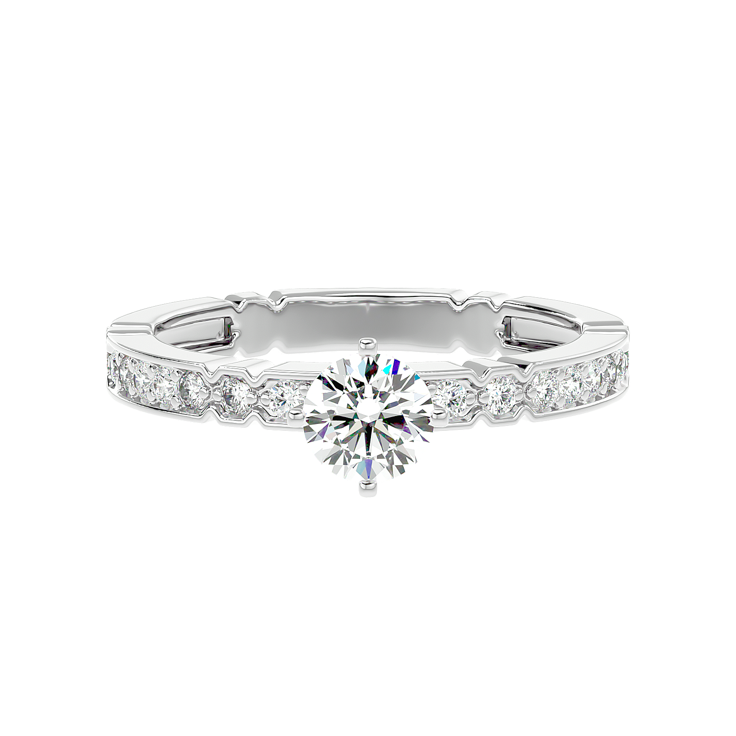 Vintage Link Band Diamond Ring