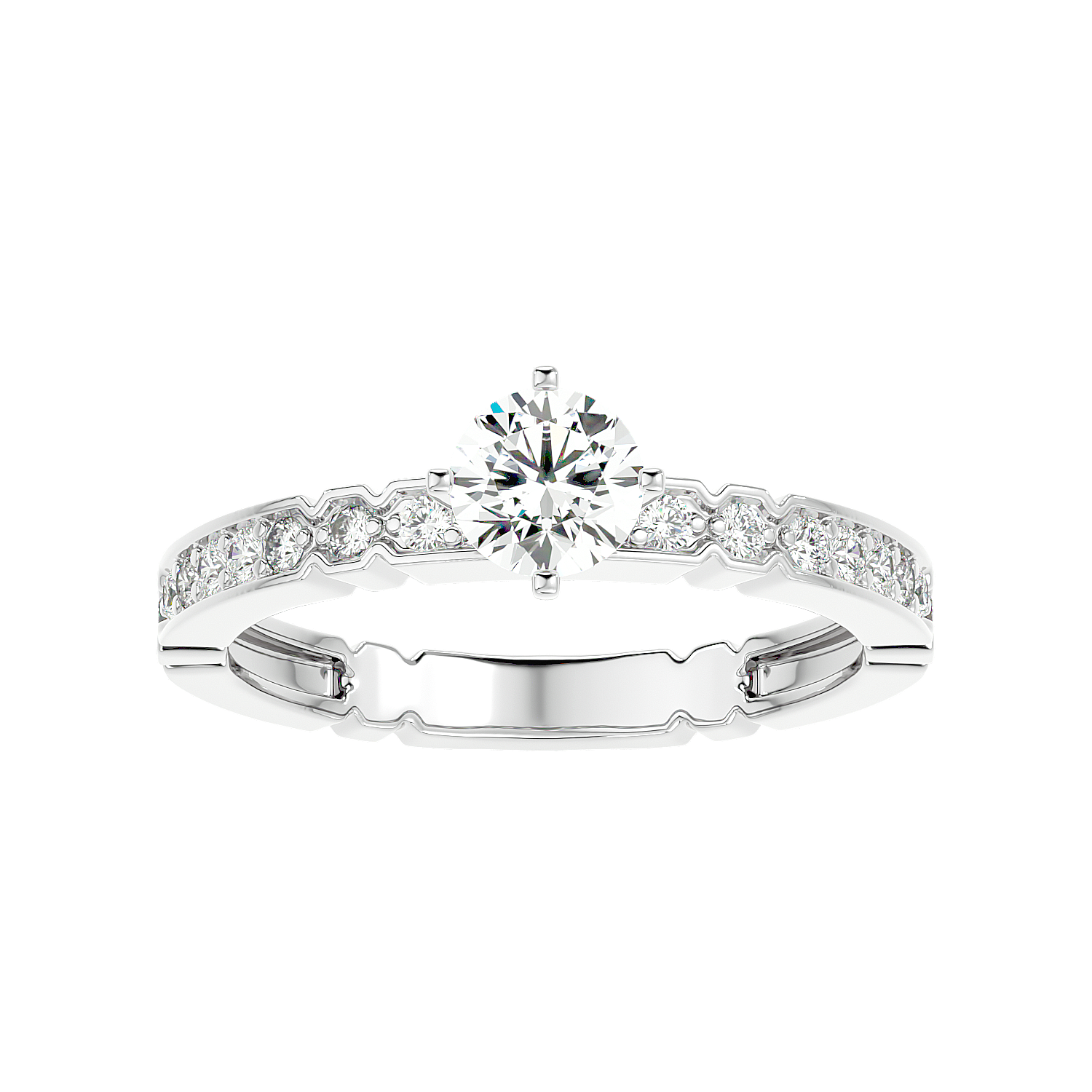 Vintage Link Band Diamond Ring