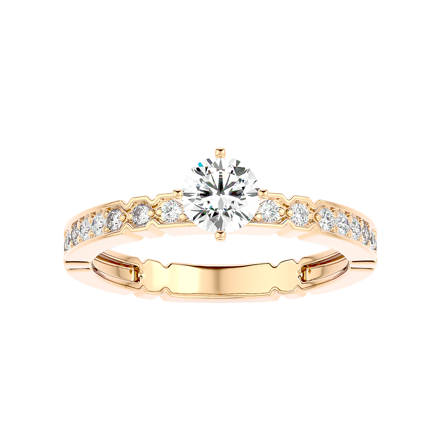 Vintage Link Band Diamond Ring
