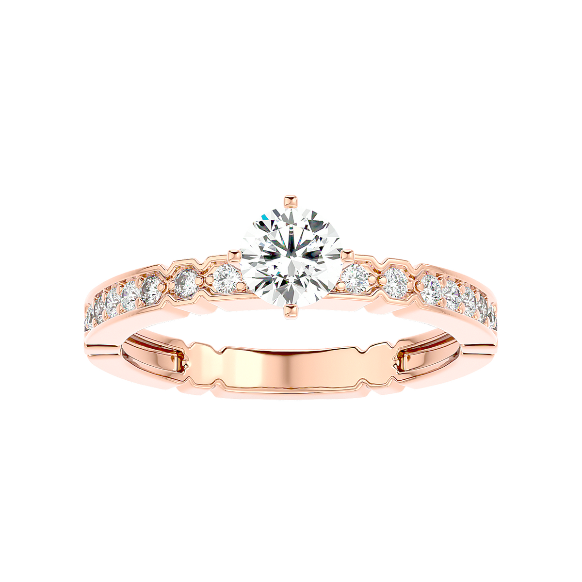 Vintage Link Band Diamond Ring