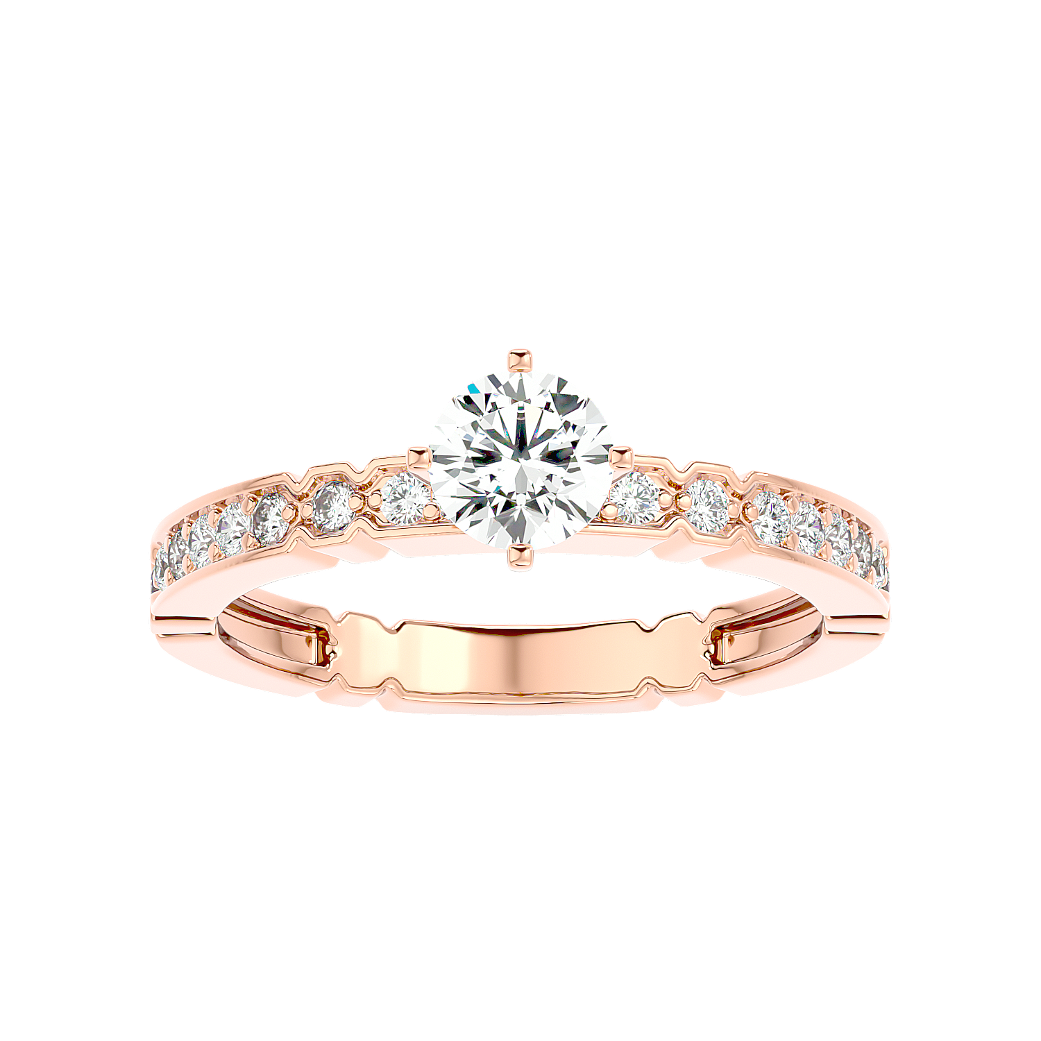 Vintage Link Band Diamond Ring
