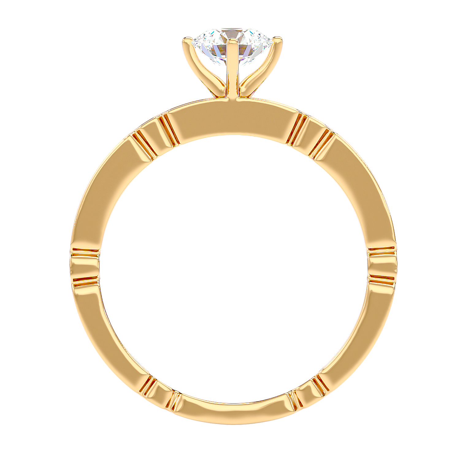 Vintage Link Band Diamond Ring