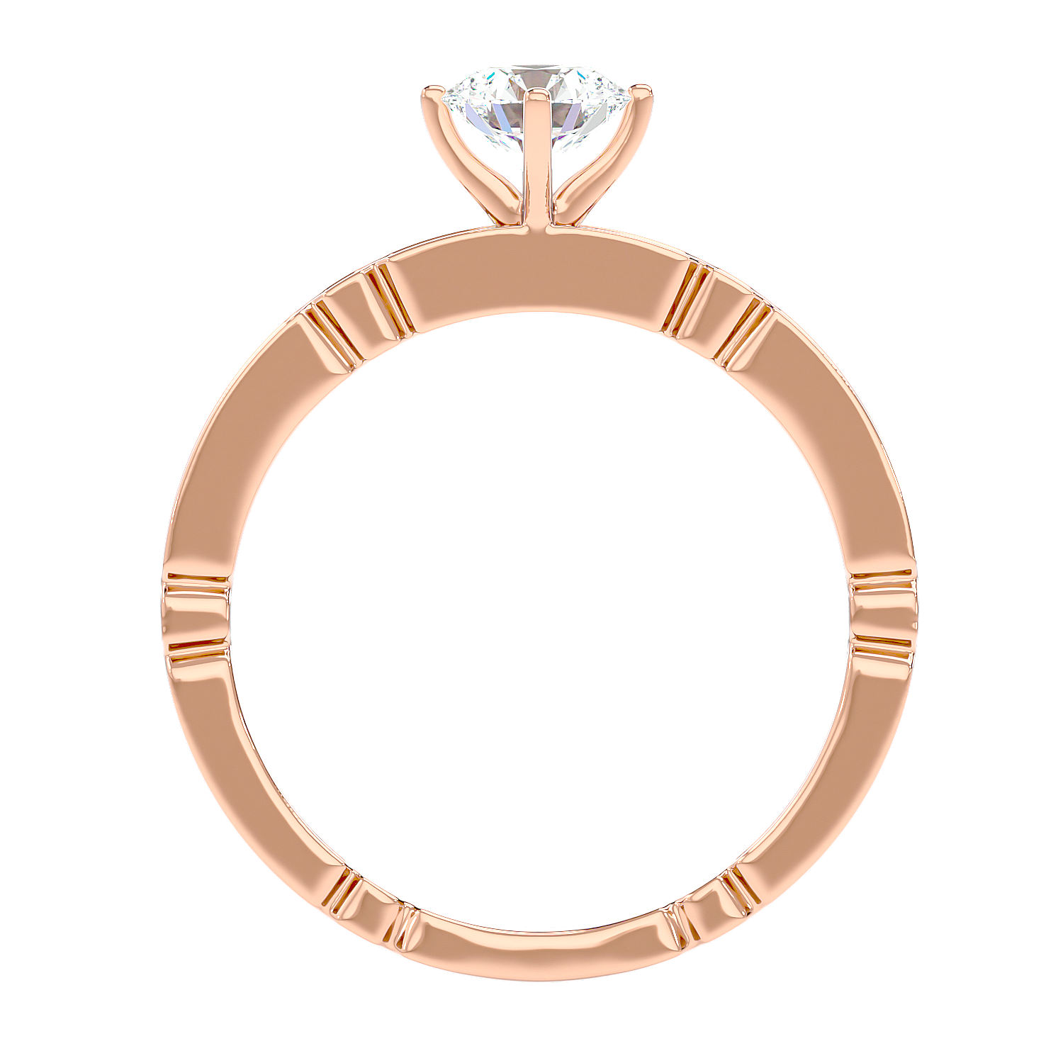 Vintage Link Band Diamond Ring