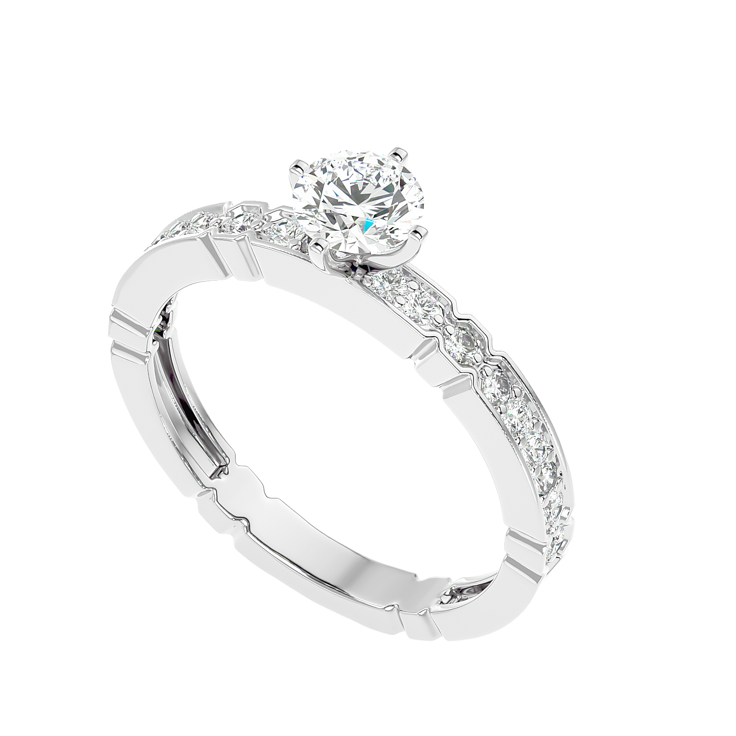 Vintage Link Band Diamond Ring