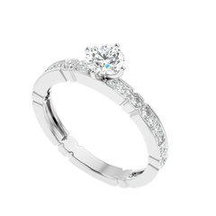 Vintage Link Band Diamond Ring