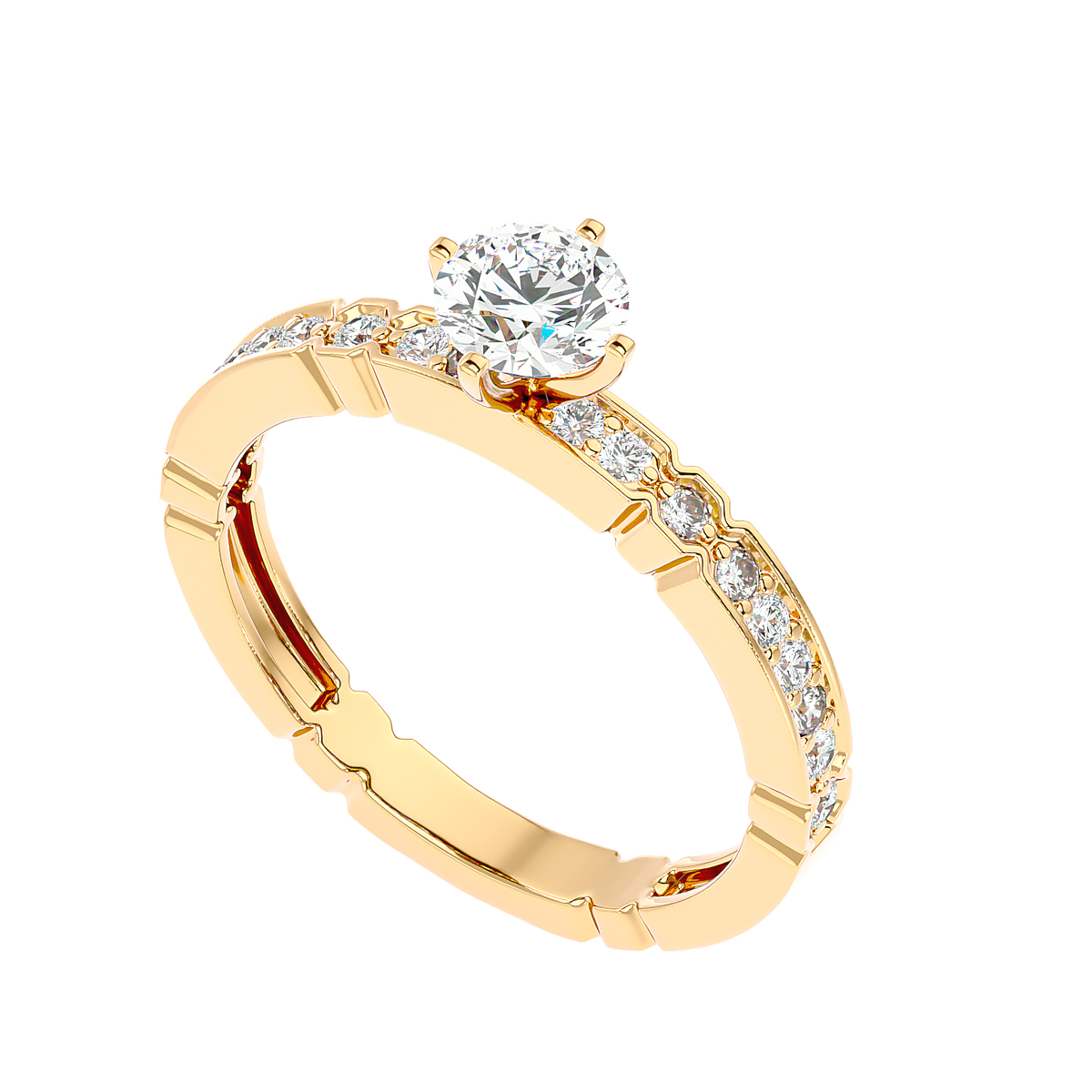Vintage Link Band Diamond Ring
