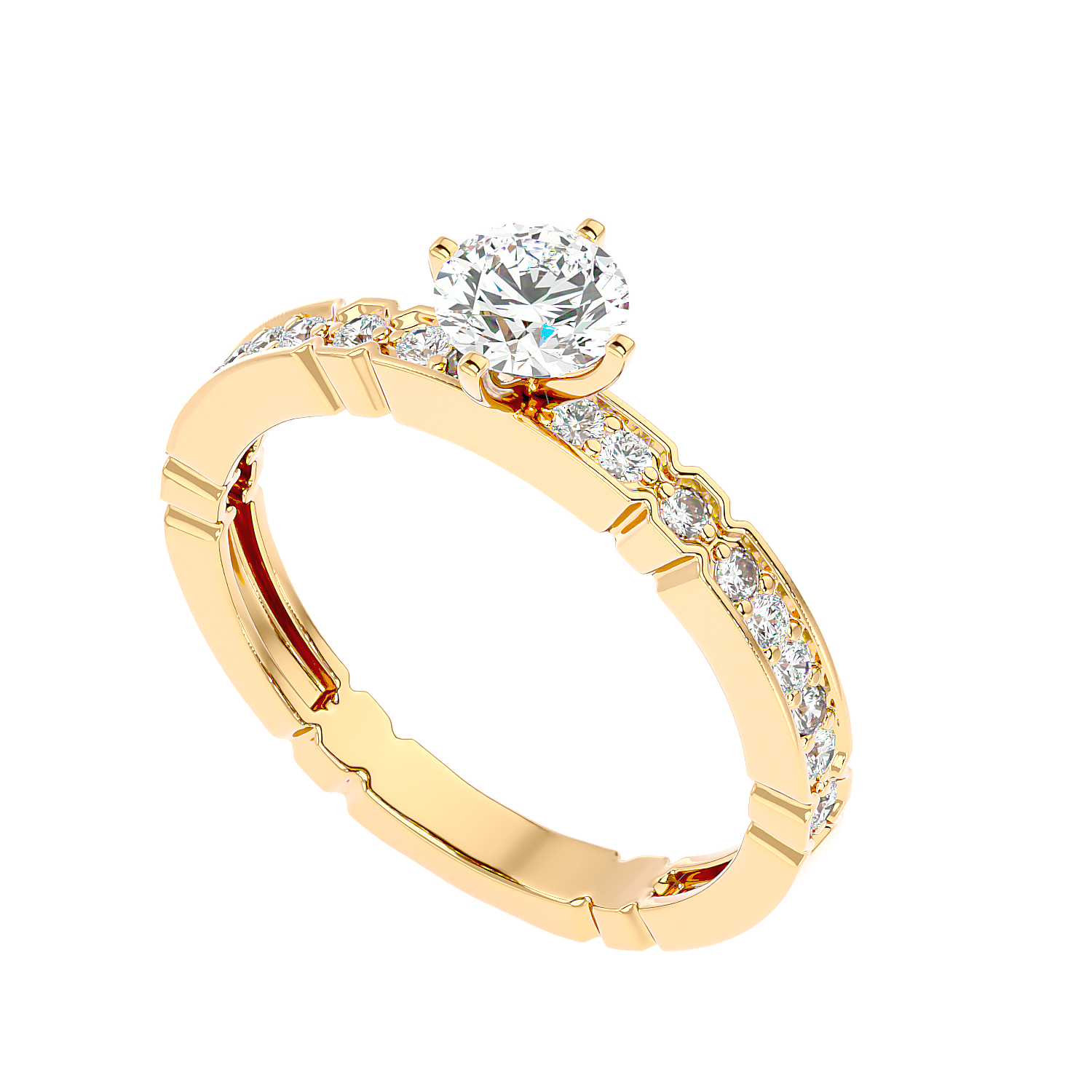 Vintage Link Band Diamond Ring