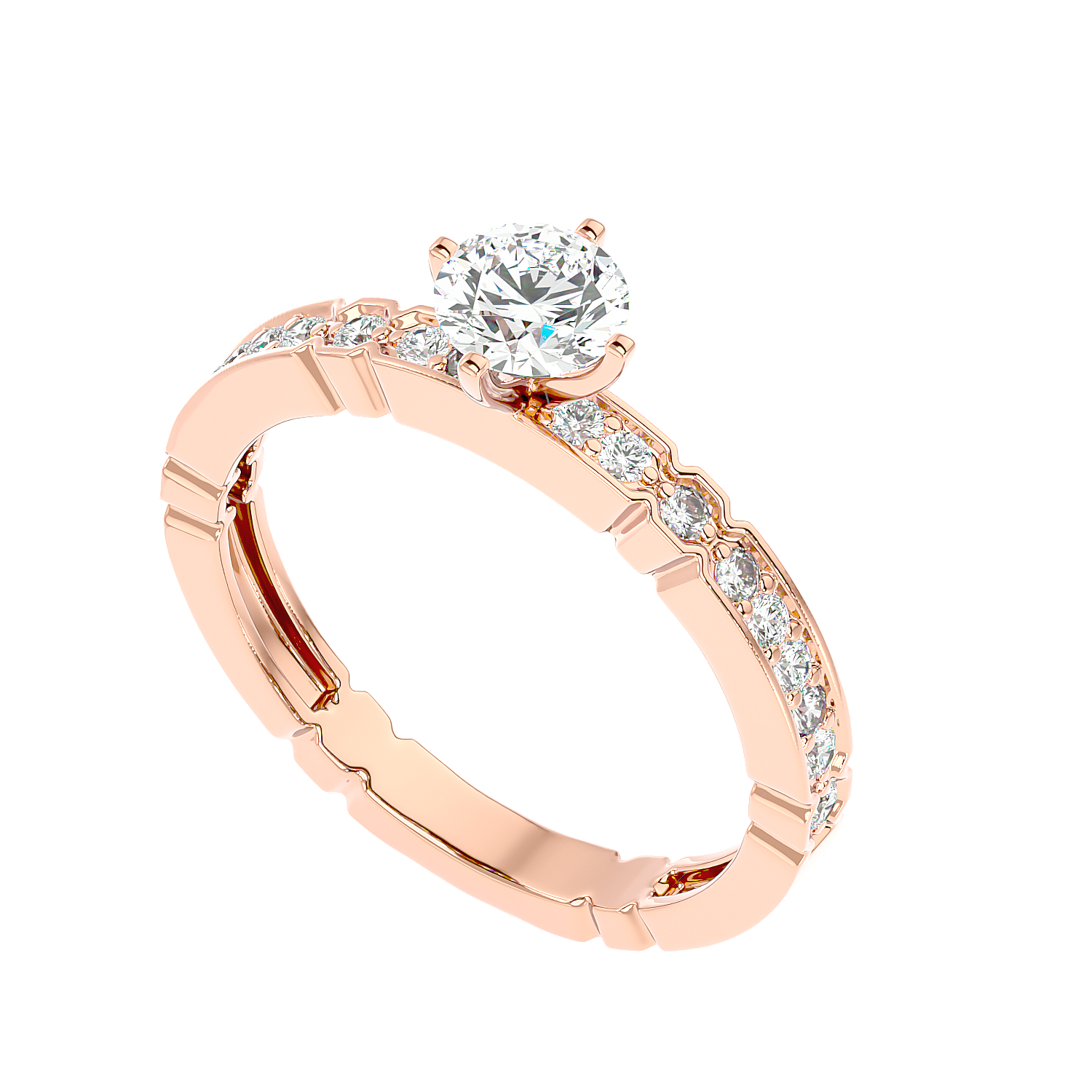 Vintage Link Band Diamond Ring