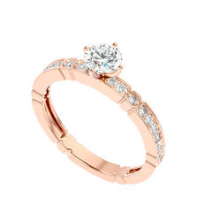 Vintage Link Band Diamond Ring
