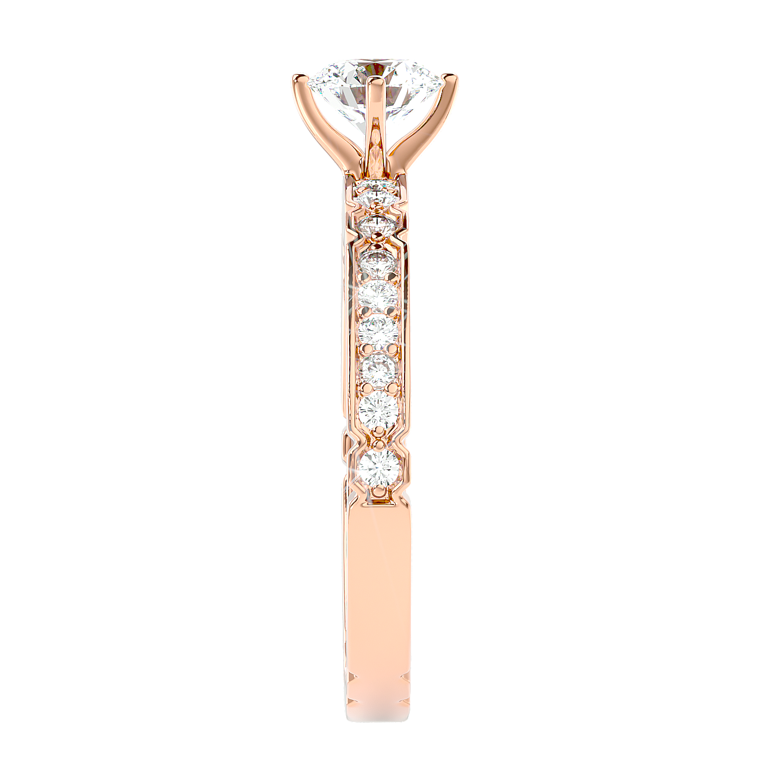 Vintage Link Band Diamond Ring