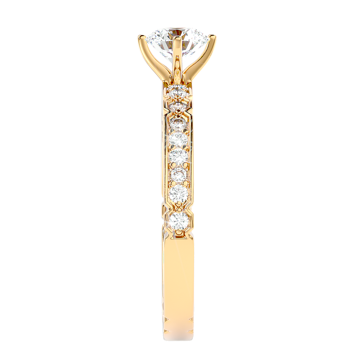 Vintage Link Band Diamond Ring