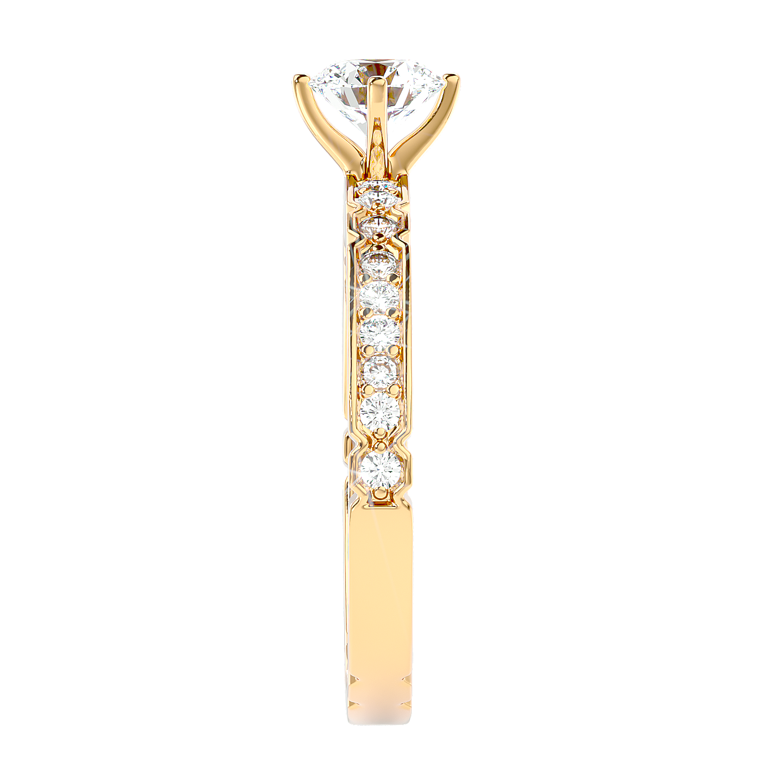 Vintage Link Band Diamond Ring