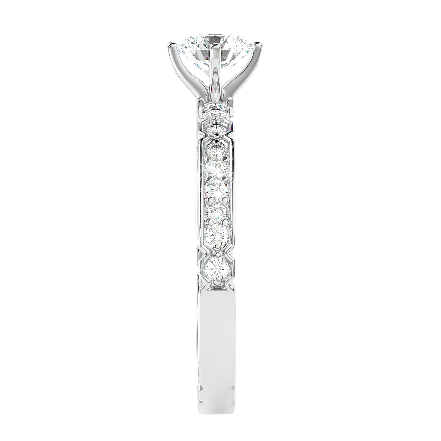 Vintage Link Band Diamond Ring