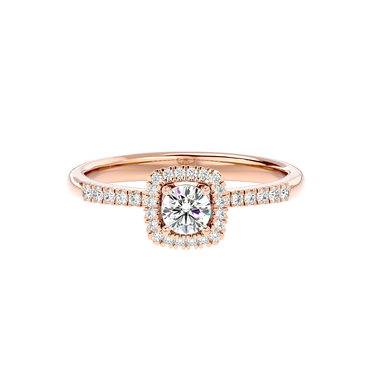 Cushion Halo Solitaire Diamond Ring