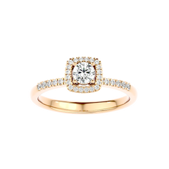 Cushion Halo Solitaire Diamond Ring
