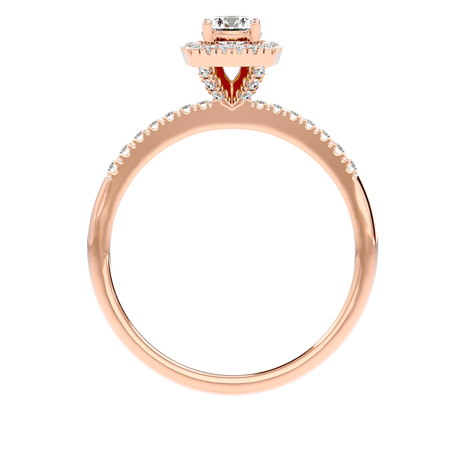 Cushion Halo Solitaire Diamond Ring