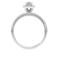 Cushion Halo Solitaire Diamond Ring