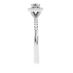 Cushion Halo Solitaire Diamond Ring