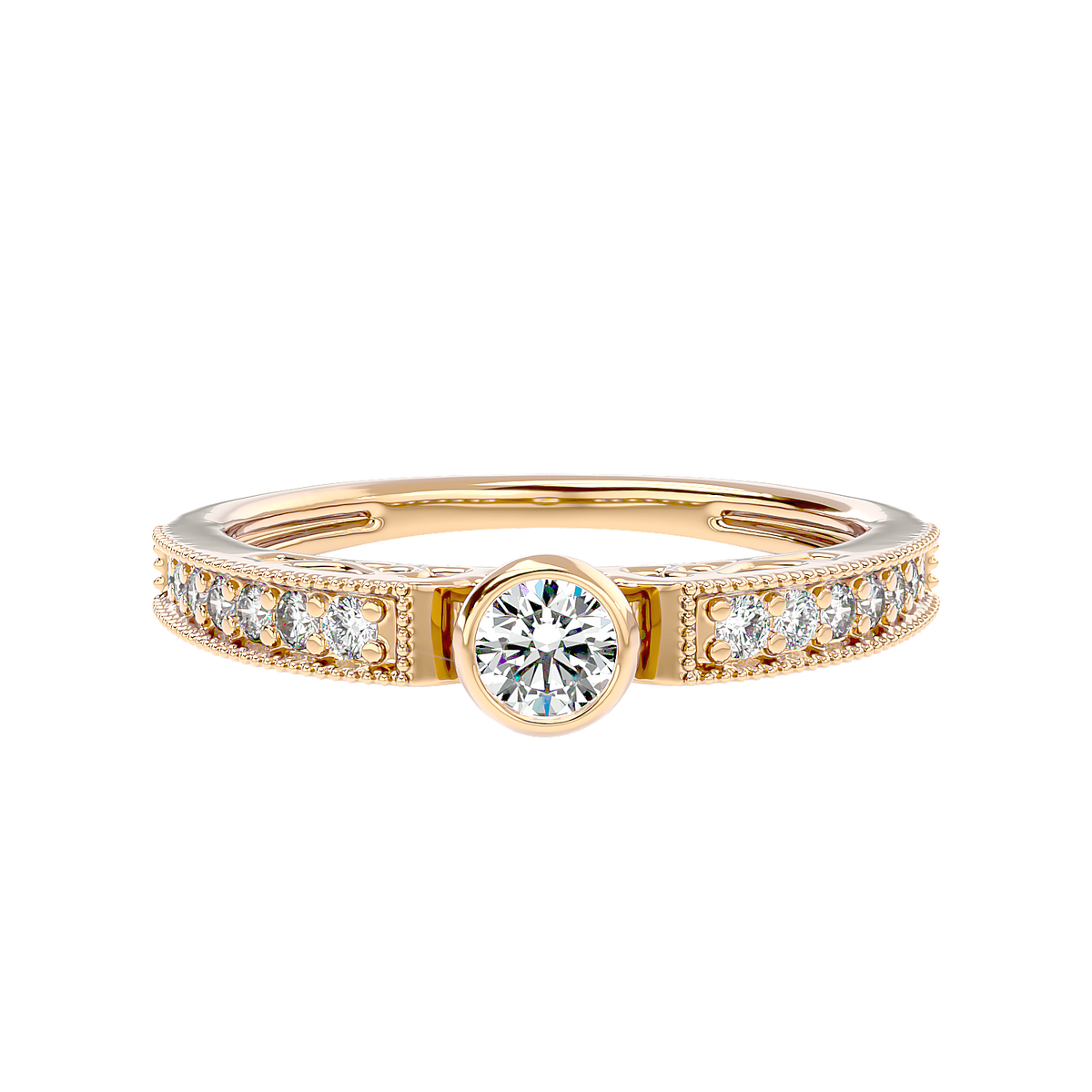 Bezel Set Vintage Diamond Ring