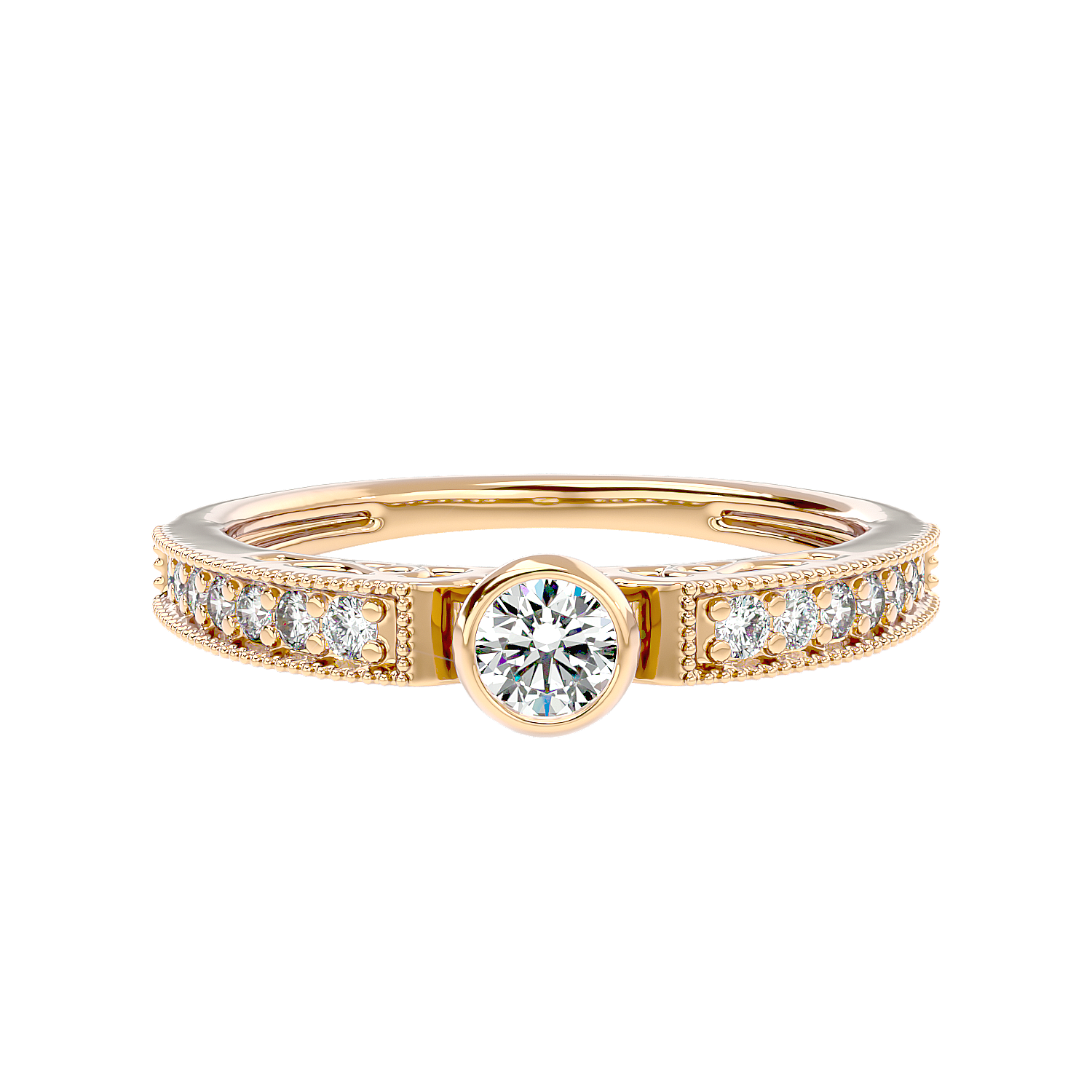 Bezel Set Vintage Diamond Ring