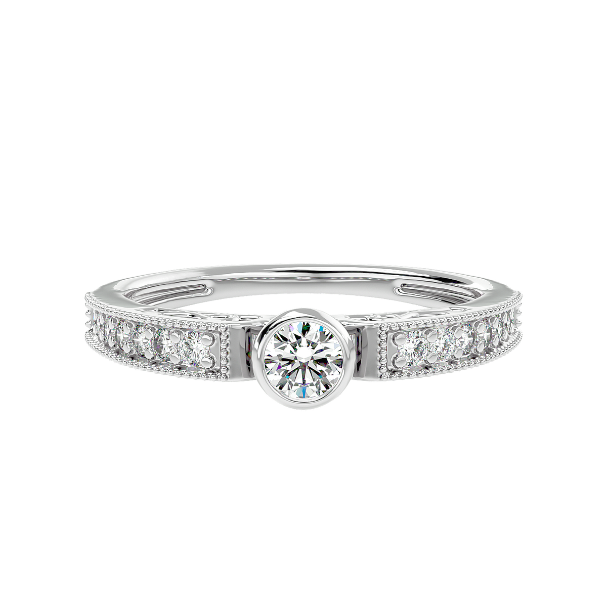 Bezel Set Vintage Diamond Ring