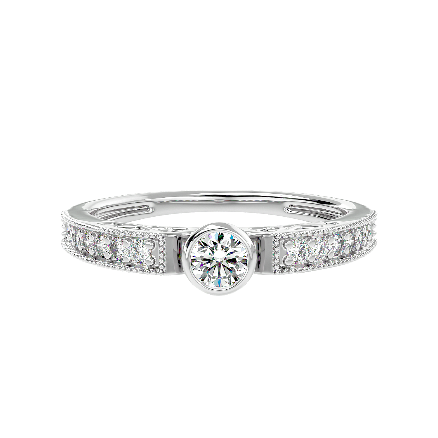 Bezel Set Vintage Diamond Ring