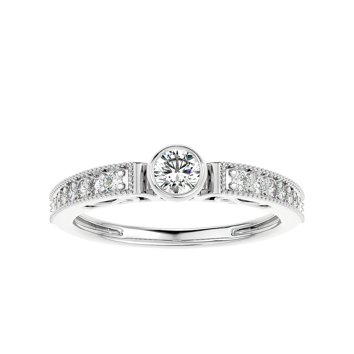 Bezel Set Vintage Diamond Ring