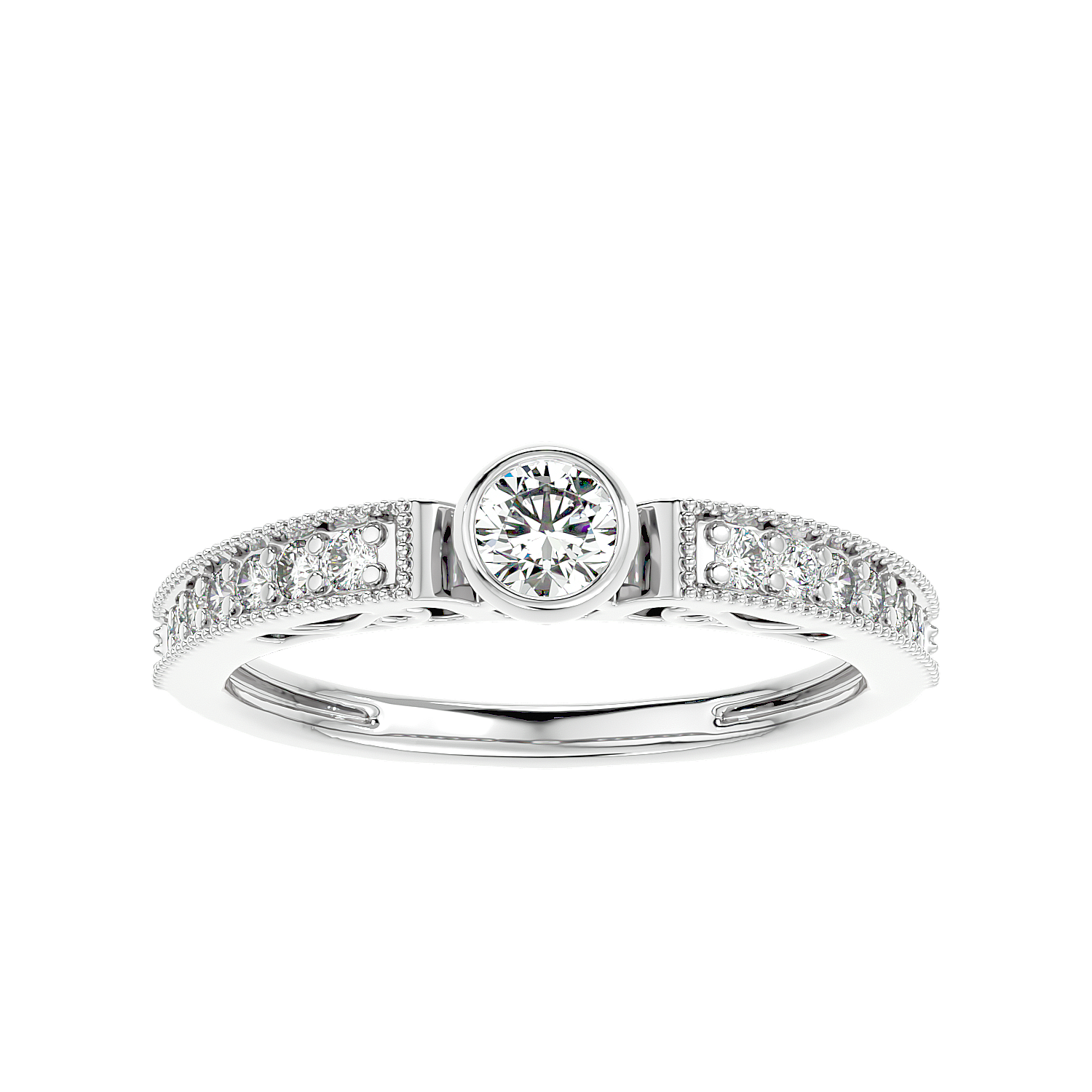Bezel Set Vintage Diamond Ring