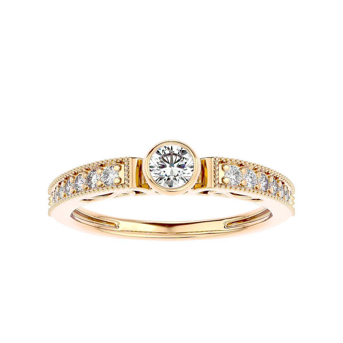 Bezel Set Vintage Diamond Ring