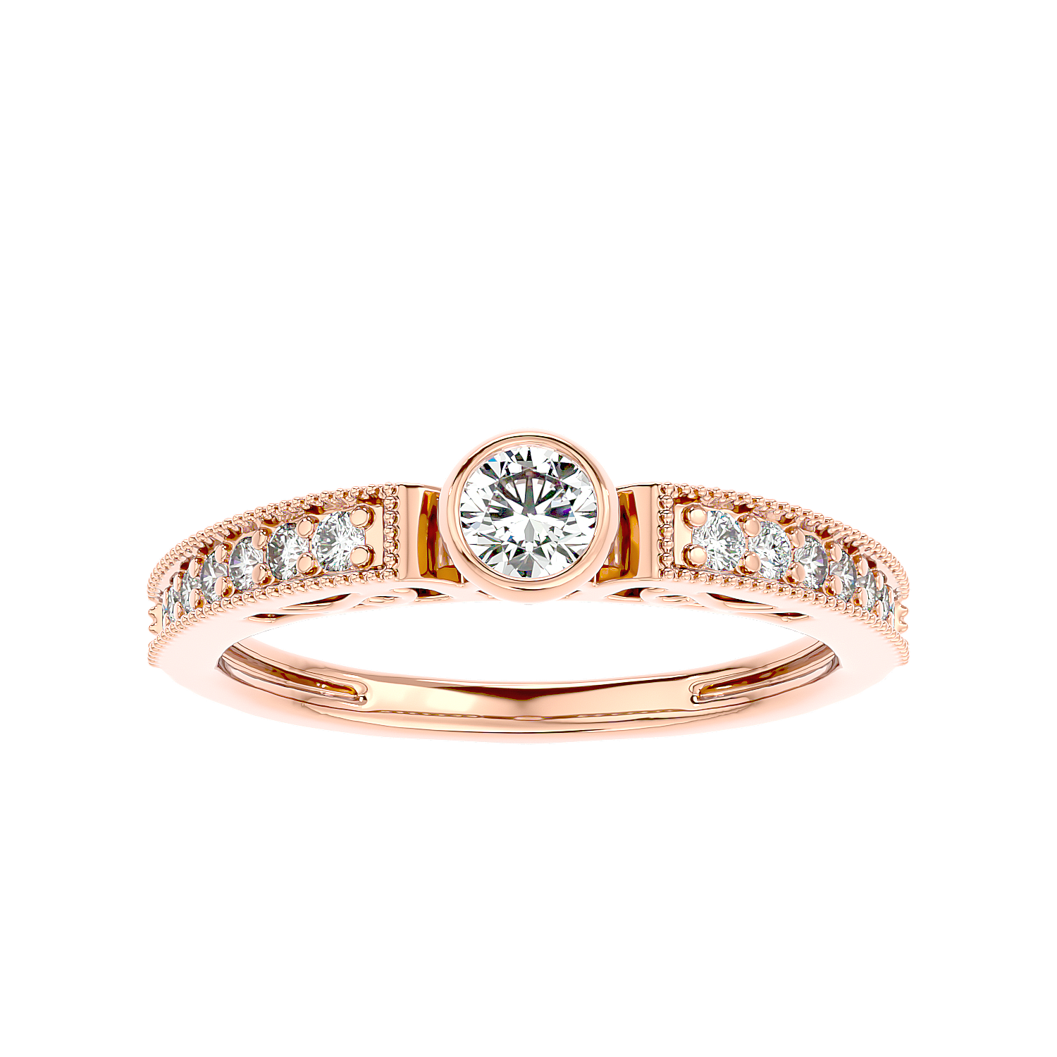 Bezel Set Vintage Diamond Ring