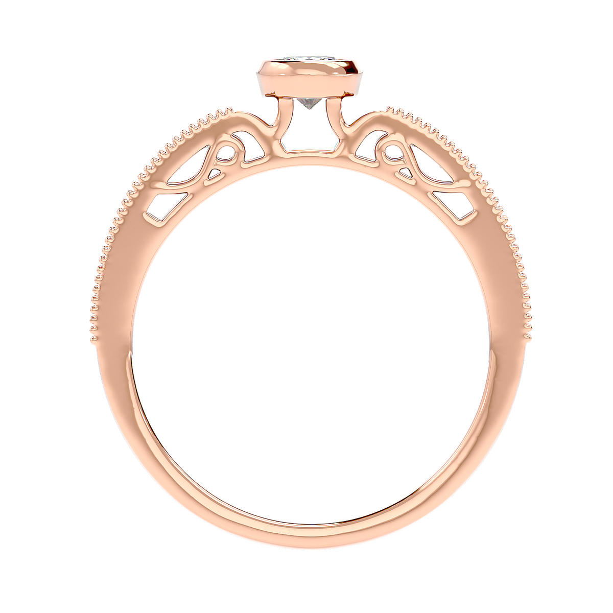 Bezel Set Vintage Diamond Ring