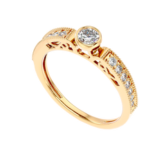 Bezel Set Vintage Diamond Ring