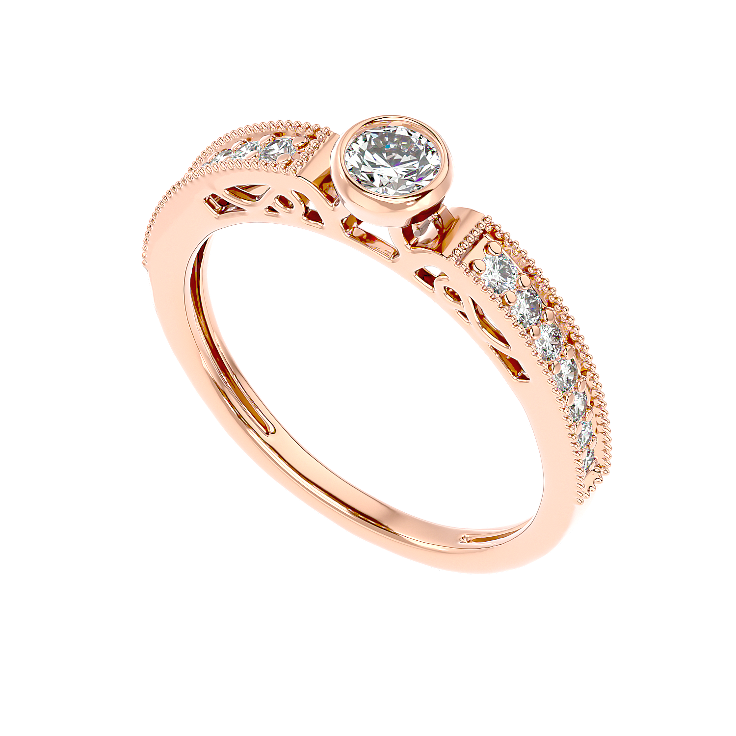 Bezel Set Vintage Diamond Ring