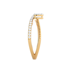 Crossover Rope Detail Diamond Ring