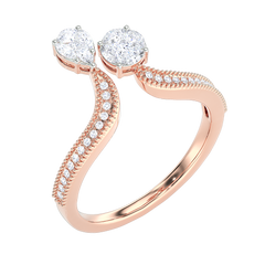 Toi et Moi Pear Diamond Ring