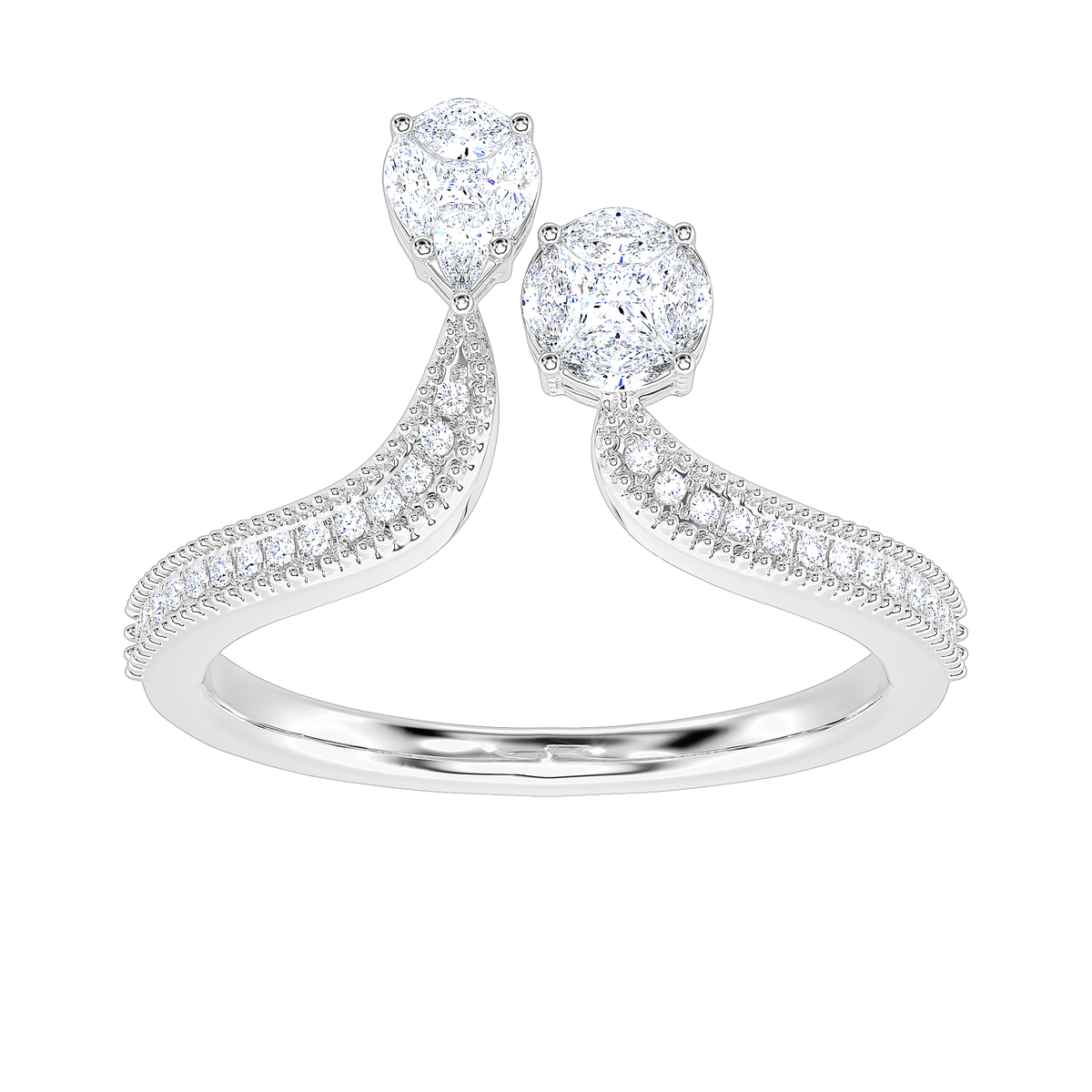 Toi et Moi Pear Diamond Ring